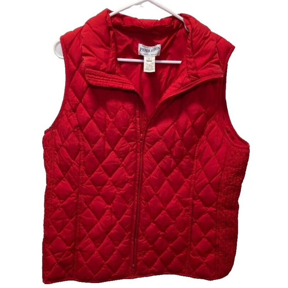 PENDLETON 90's Vintage Vest Women's Large Puffer Down Feathers Holidays Gorpcore